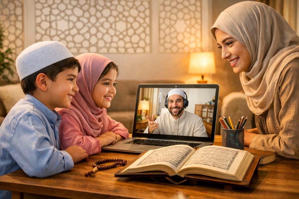 Kids learning Quran online with Tajweed in Quran classes for kids